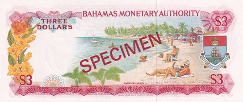 Bahamas, 3 Dollars, 1968, ... 