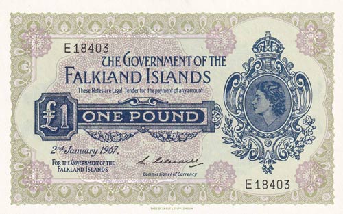 Falkland Islands, 1 Pound, 1967, ... 