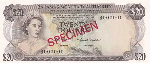 Bahamas, 20 Dollars, 1968, ... 