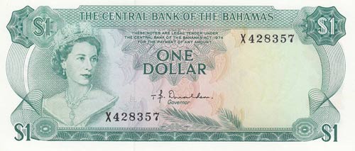 Bahamas, 1 Dollar, 1974, UNC,p35a