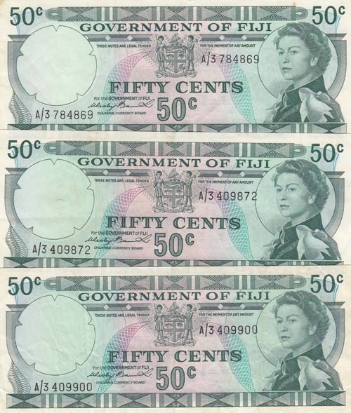 Fiji, 50 Cents, 1971,p64a, (Total ... 