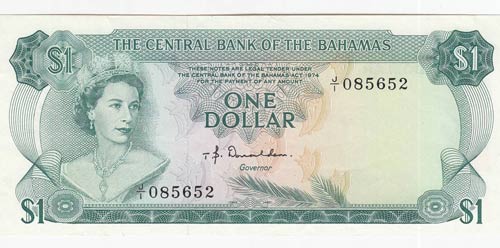 Bahamas, 1 Dollar, 1974, AUNC,p35a