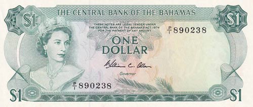 Bahamas, 1 Dollar, 1974, UNC,p35b