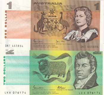 Australia, 1-2 Dollars, 1979/1985, ... 