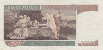 Italy, 20.000 Lire, 1975, VF, p104