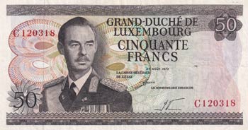 Luxembourg, 50 Francs, 1972, VF, ... 