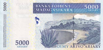 Madagascar, 5.000 Ariary, ... 