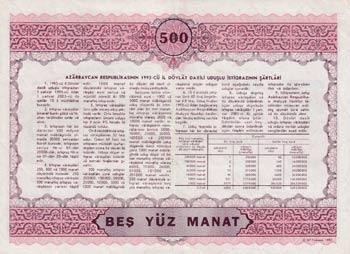 Azerbaijan, 500 Manat, 1993, AUNC, ... 