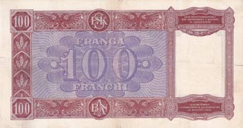 Albania, 100 Franga, 1940, VF(+), ... 