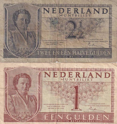 Netherlands, 1-2 1/2 Gulden, 1949, ... 