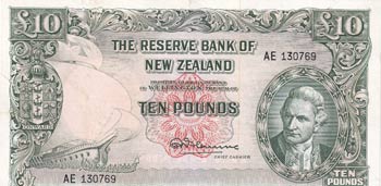 New Zealand, 10 Pounds, 1960/1967, ... 