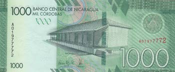Nicaragua, 1.000 Cordobas, 2017, ... 