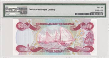 Bahamas, 3 Dollars, 1974, UNC, p44a