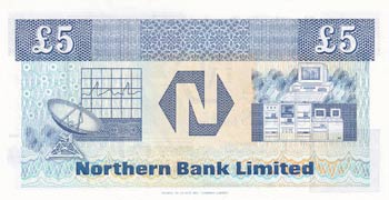 Northern Ireland, 5 Pounds, 1990, ... 