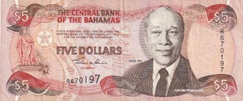 Bahamas, 5 Dollars, 1997, VF, p63a