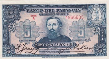 Paraguay, 5 Guaraníes, 1943, UNC, ... 