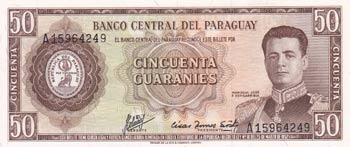 Paraguay, 50 Guaranies, 1952, UNC, ... 