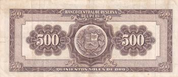 Peru, 500 Soles de Oro, 1962, XF, ... 