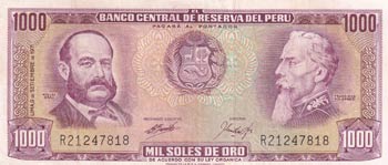 Peru, 1.000 Soles de Oro, 1961, ... 