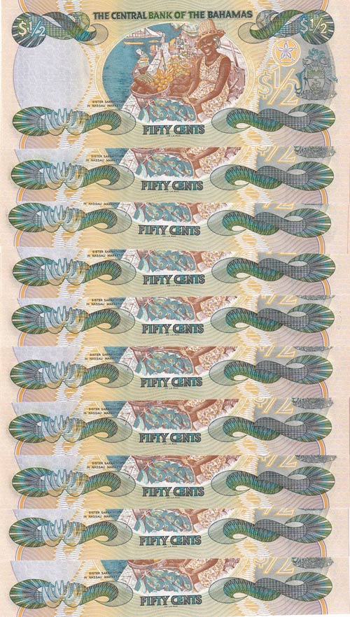 Bahamas, 1/2 Dollar, 2001, UNC, ... 