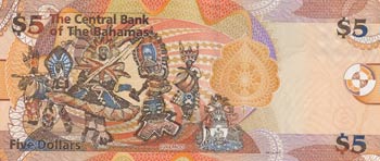 Bahamas, 5 Dollars, 2013, UNC, p72b