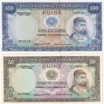 Portuguese Guinea, 50-100 Escudos, ... 
