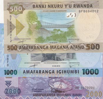 Rwanda, 500-1.000-2.000 Dollars, ... 