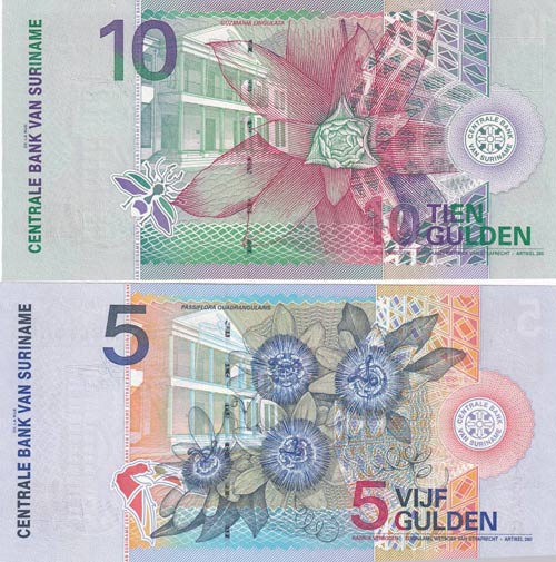 Suriname, 5-10 Gulden, 2000, UNC, ... 