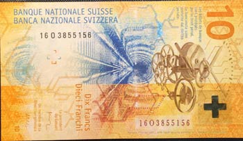 Switzerland, 10 Francs, 2016, UNC, ... 