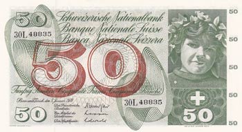 Switzerland, 50 Franken, 1970, ... 