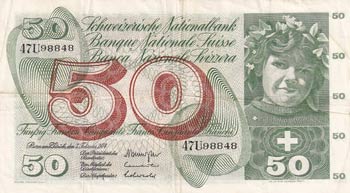 Switzerland, 50 Franken, 1974, VF, ... 