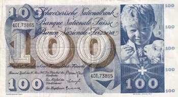 Switzerland, 100 Franken, 1963, ... 