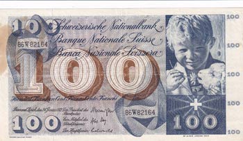 Switzerland, 100 Franken, 1972, ... 