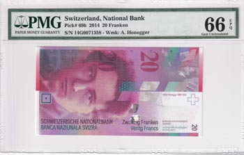 Switzerland, 20 Franken, 2014, ... 