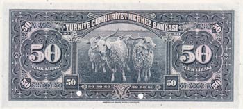 Turkey, 50 Lira, 1947, UNC, p143a