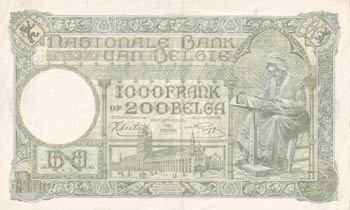 Belgium, 1.000 Francs, 1943, ... 