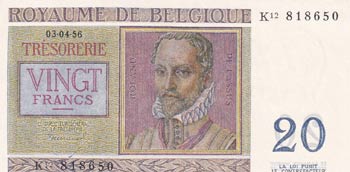 Belgium, 20 Francs, 1956, AUNC, ... 