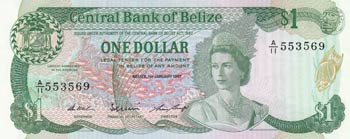 Belize, 1 Dollar, 1987, UNC, p46c
