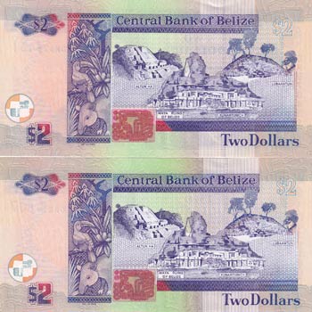 Belize, 2 Dollars, 2014/2017, UNC, ... 