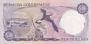 Bermuda, 10 Dollars, 1970, XF, p25a