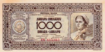 Yugoslavia, 1.000 Dinara, 1946, ... 