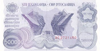 Yugoslavia, 500.000 Dinara, 1989, ... 