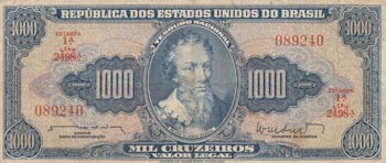 Brazil, 1.000 Cruzeiros, 1962, VF, ... 