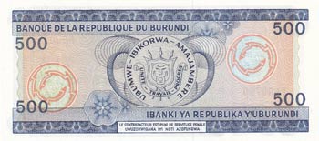 Burundi, 500 Francs, 1988, UNC, ... 