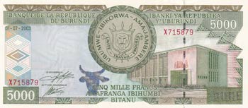 Burundi, 5.000 Francs, 2003, UNC, ... 