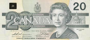 Canada, 20 Dollars, 1991, AUNC, ... 