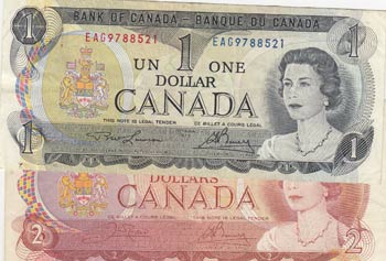 Canada, 1-2 Dollars, 1973/1974, ... 