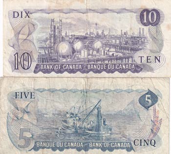 Canada, 5-10 Dollars, 1971/1972, ... 