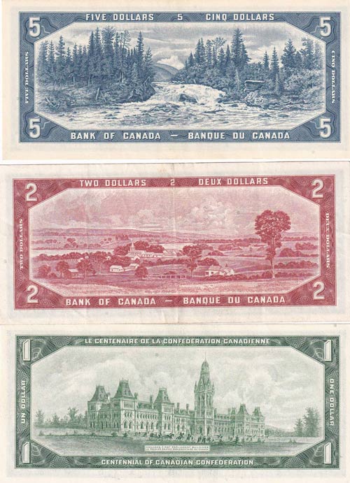 Canada, 1-2-5 Dollars, (Total 3 ... 