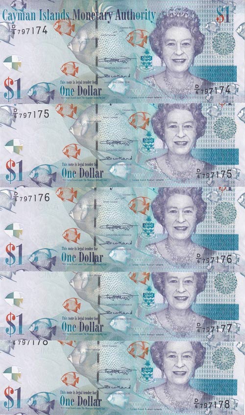 Cayman Islands, 1 Dollar, 2018, ... 